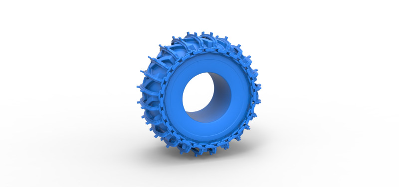 Tire of Timberjack with single wheel track Scale 1 to 25 3D Print Model .c4d .max .obj .3ds .fbx .stl .blend 