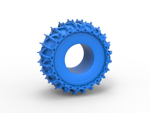 Tire of Timberjack with single wheel track Scale 1 to 25 Modelo de Impressão 3D
