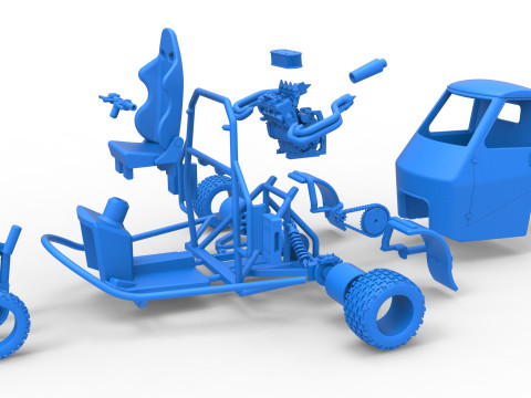 Ape car proto for dirt Scale 1 to 25 Modelo de Impressão 3D