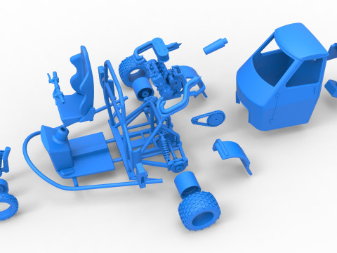 Ape car proto for dirt Scale 1 to 25 Modelo de Impressão 3D