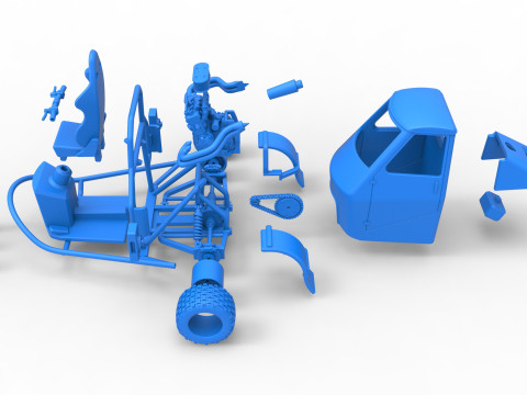 Ape car proto for dirt Scale 1 to 25 Modelo de Impressão 3D