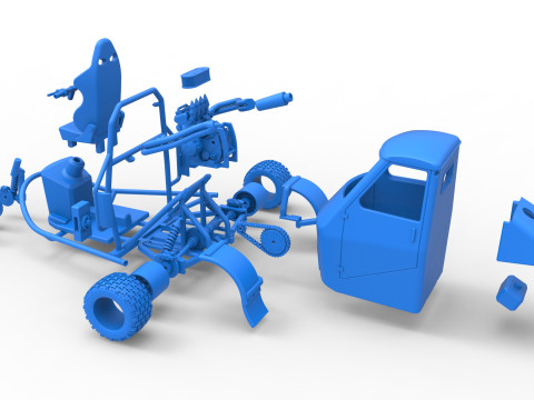 Ape car proto for dirt Scale 1 to 25 Modelo de Impressão 3D