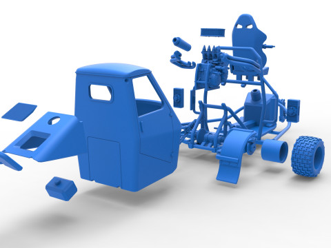 Ape car proto for dirt Scale 1 to 25 Modelo de Impressão 3D