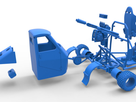 Ape car proto for dirt Scale 1 to 25 Modelo de Impressão 3D