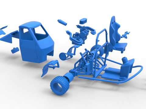 Ape car proto for dirt Scale 1 to 25 Modelo de Impressão 3D