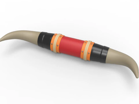 Chifres de touro para carro ou caminh&atilde;o Vers&atilde;o 2 Escala 1 a 25 Modelo de Impressão 3D