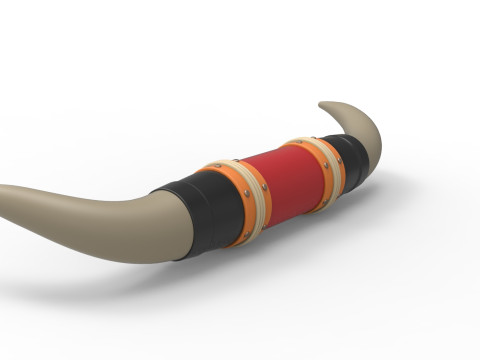 Bull horns for car ot truck Version 2 Scale 1 to 25 3D Принт Модель