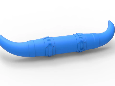 Chifres de touro para carro ou caminh&atilde;o Vers&atilde;o 2 Escala 1 a 25 Modelo de Impressão 3D