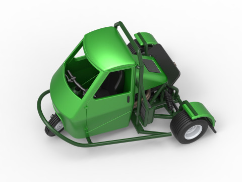 Ape car proto for dirt while turning Scale 1 to 25 Modelo de Impressão 3D