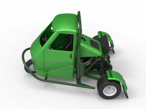 Ape car proto for dirt while turning Scale 1 to 25 3D Print Model