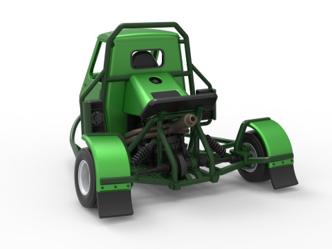 Ape car proto for dirt while turning Scale 1 to 25 Modelo de Impressão 3D