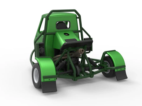 Ape car proto for dirt while turning Scale 1 to 25 3D Print Model