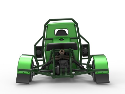 Ape car proto for dirt while turning Scale 1 to 25 Modelo de Impressão 3D