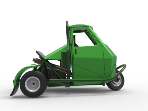 Ape car proto for dirt while turning Scale 1 to 25 Modelo de Impressão 3D