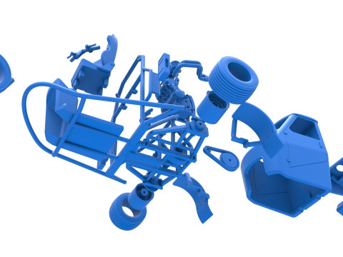 Ape car proto for dirt while turning Scale 1 to 25 Modelo de Impressão 3D