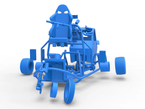 Ape car proto for dirt while turning Scale 1 to 25 3D Print Model