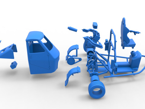 Ape car proto for dirt while turning Scale 1 to 25 Modelo de Impressão 3D