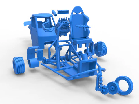 Ape car proto for dirt while turning Scale 1 to 25 3D Print Model