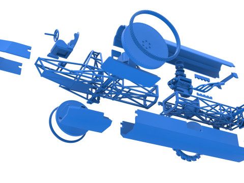 Swamp buggy Scale 1 to 25 Modelo de Impressão 3D