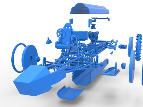 Swamp buggy Scale 1 to 25 Modelo de Impressão 3D
