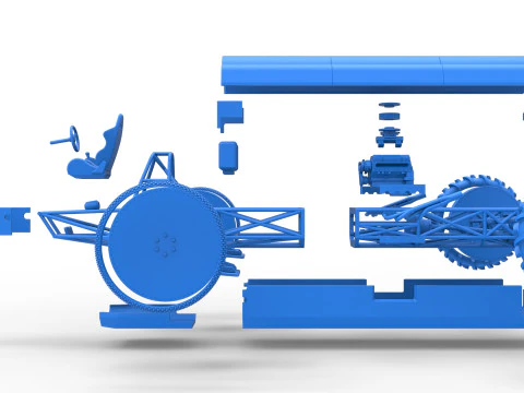 Swamp buggy Scale 1 to 25 3D Print Model