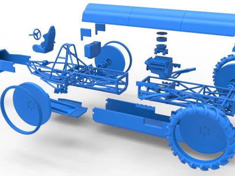 Swamp buggy Scale 1 to 25 3D Print Model