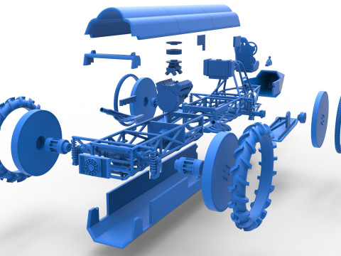 Swamp buggy Scale 1 to 25 Modelo de Impressão 3D