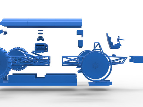 Swamp buggy Scale 1 to 25 Modelo de Impressão 3D