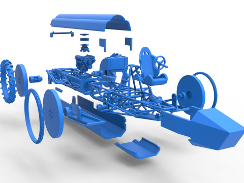 Swamp buggy Scale 1 to 25 Modelo de Impressão 3D