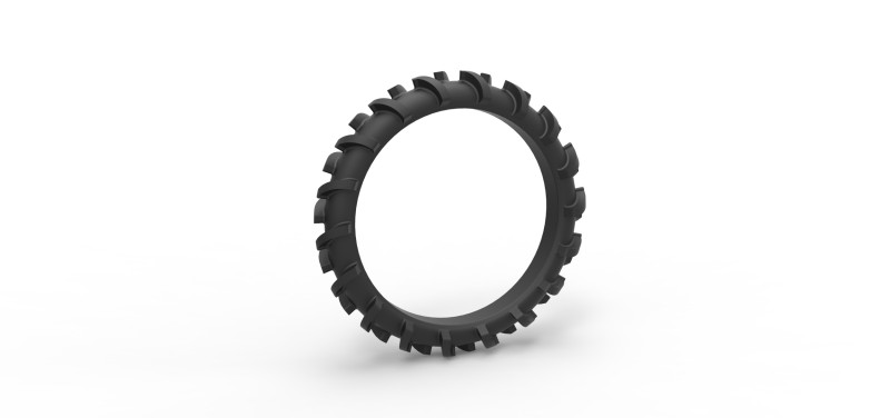 Rear tire of Swamp buggy Scale 1 to 25 3D 프린트 모델 .c4d .max .obj .3ds .fbx .stl .blend 