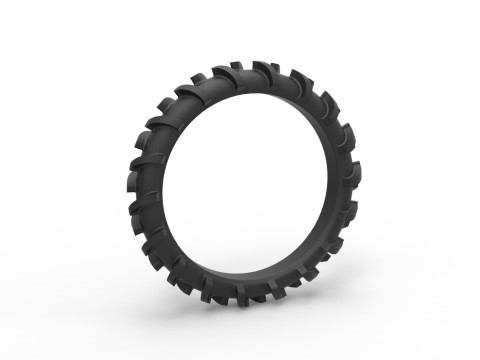 Rear tire of Swamp buggy Scale 1 to 25 3D Принт Модель