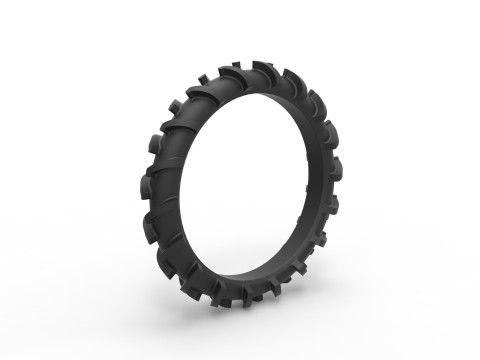 Rear tire of Swamp buggy Scale 1 to 25 3D 프린트 모델