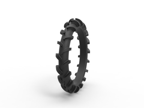 Rear tire of Swamp buggy Scale 1 to 25 3D 프린트 모델