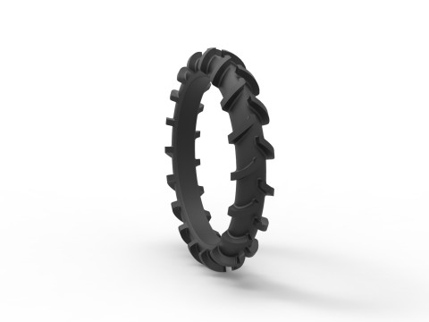 Rear tire of Swamp buggy Scale 1 to 25 3D 프린트 모델