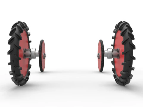 Wheel Set of Swamp buggy Scale 1 to 25 3D Print Model