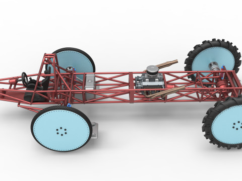 Swamp buggy Base Scale 1 to 25 3D 打印模型