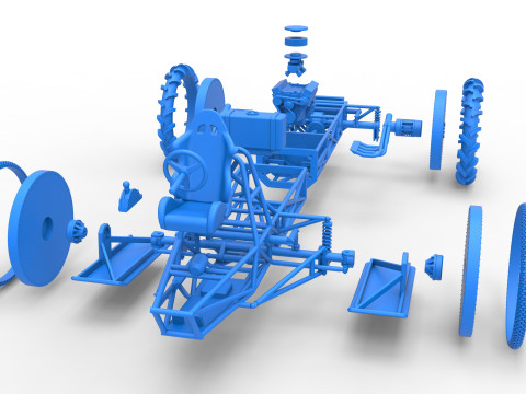 Swamp buggy Base Scale 1 to 25 3D 打印模型