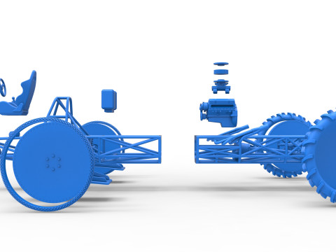 Swamp buggy Base Scale 1 to 25 3D 打印模型