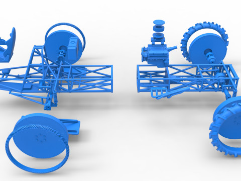 Swamp buggy Base Scale 1 to 25 3D 打印模型