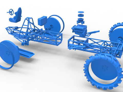 Swamp buggy Base Scale 1 to 25 3D 打印模型