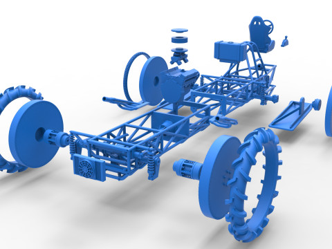 Swamp buggy Base Scale 1 to 25 3D 打印模型