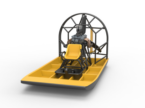 Drag racing Airboat Scale 1 to 25 Model Cetak 3D