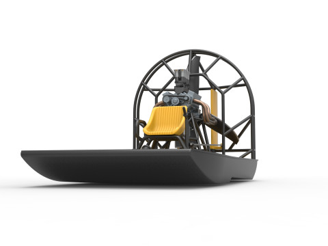 Drag racing Airboat Scale 1 to 25 Model Cetak 3D