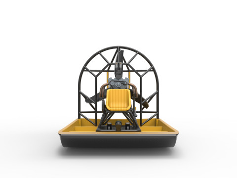 Drag racing Airboat Scale 1 to 25 Model Cetak 3D