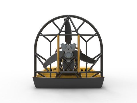 Drag racing Airboat Scale 1 to 25 Model Cetak 3D