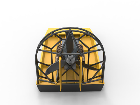 Drag racing Airboat Scale 1 to 25 Model Cetak 3D