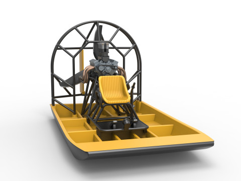 Drag racing Airboat Scale 1 to 25 Model Cetak 3D