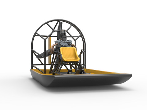 Drag racing Airboat Scale 1 to 25 Model Cetak 3D