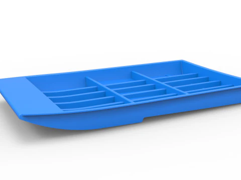 直线加速赛汽艇船体规模 1 至 25 3D 打印模型