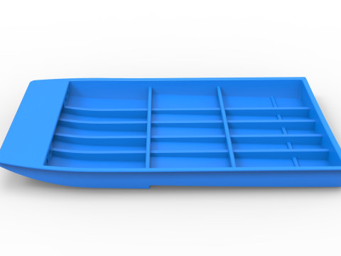 Hull of Drag racing Airboat Scale 1 to 25 3D 프린트 모델